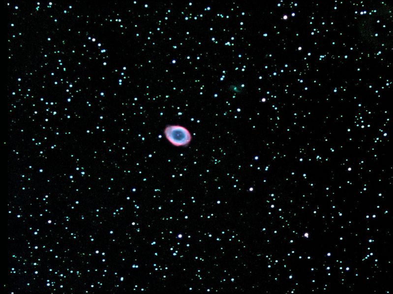 M57 and IC1296 in Lyra
This shows M57 and the nearby Mag 15.5 IC1296 

5 x 300s Luminance binned 1x1
3 x 300s RGB binned 1x1

Link-words: Messier Nebula