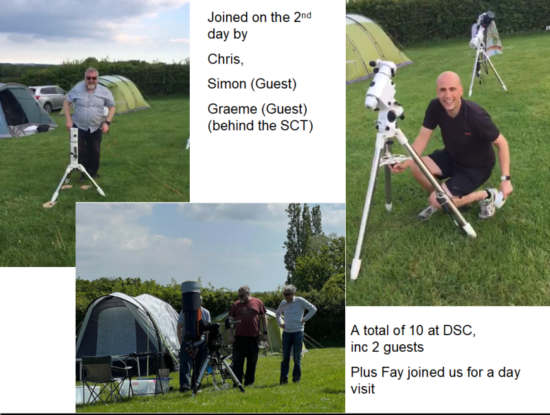 A montage of Chris, plus Simon and Graeme (guests) 
Link-words: Campsites2024