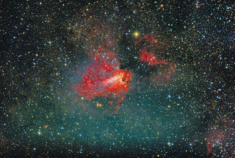 M17 Omega/Swan Nebula 2019-07-05 Manche, France
Replaced with a new version in the forum post, will delete this if no one wants a comparison.

M17_OmegaSwan14xE250s_G121_O4_Bin1x1_2019-07-05_ASI294__Color__T-15C_DT
Link-words: Duncan