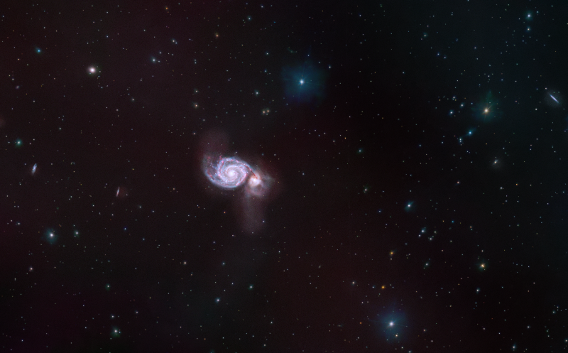M51 - Whirlpool Galaxy
A fairly wide field view of M51. L = HaO + 25%RGB, C = HaRGB
