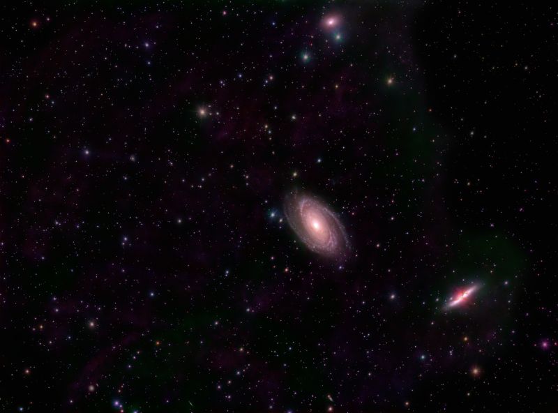 M81 and M82
M81 (Bode's Galaxy) and M82 (The Cigar Galaxy) in my version of LHaRGB
