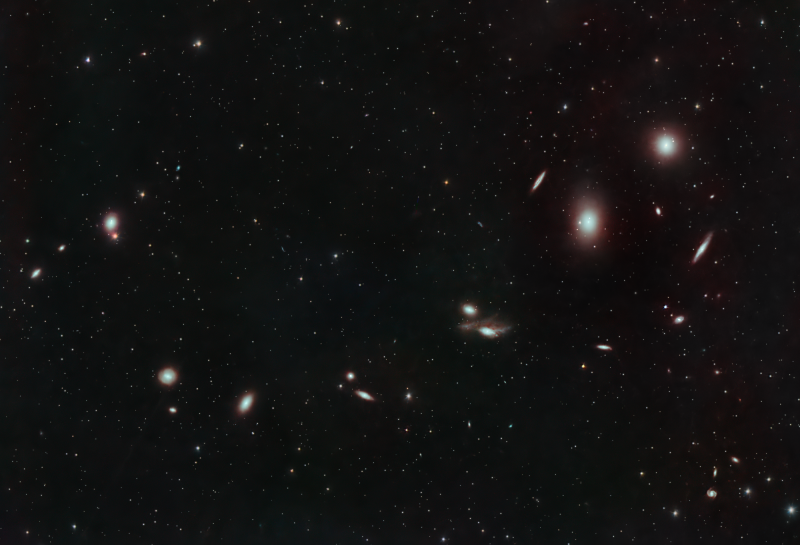 Markarian's Chain
Wide (ish) field showing Markarian's Chain Galaxy Cluster
