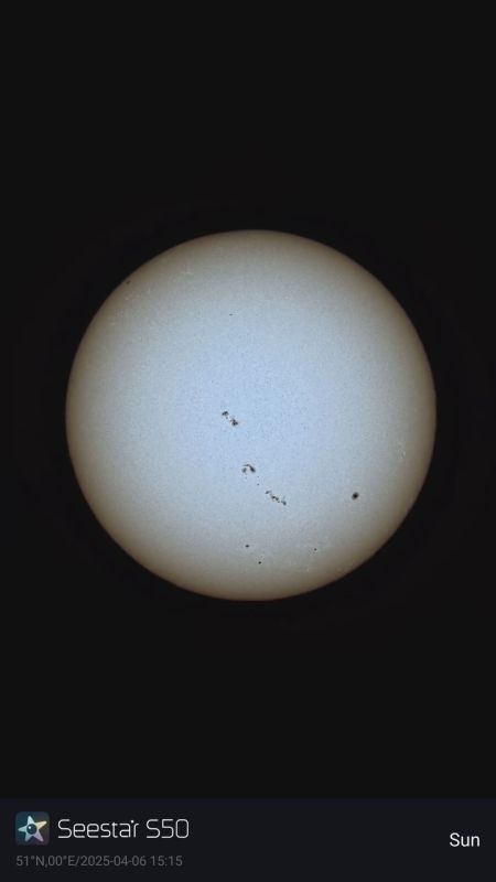Our Star with Sun spots
Image of the Sun showing Sun spots
