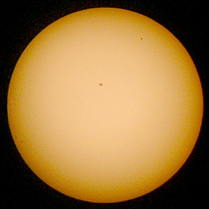 Mercury in transit with the full Sun behind