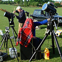 Scopes set up to capture the event