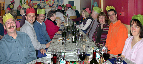 Members seated for the meal