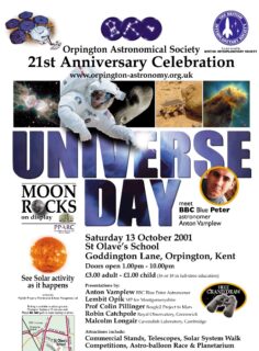 The poster advertising our 21st Anniversary “Universe Day”
