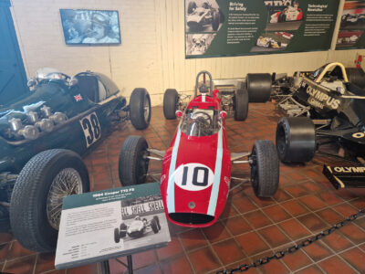 Vehicles in the Brooklands Museum motor racing collection.